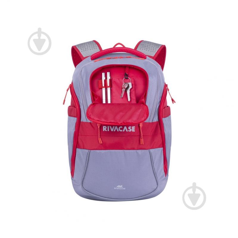 Рюкзак для ноутбука RivaCase 15.6" (5225 (Grey/red)) - фото 2