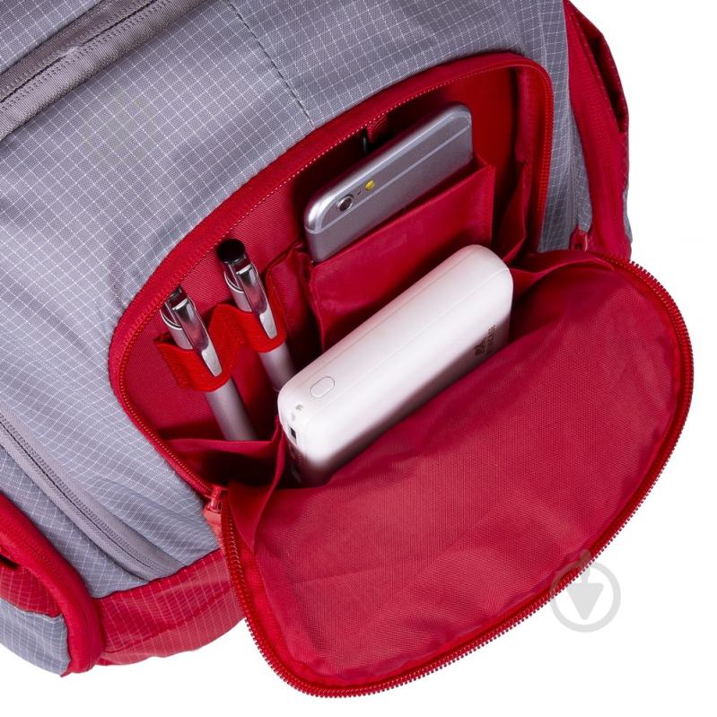 Рюкзак для ноутбука RivaCase 15.6" (5225 (Grey/red)) - фото 7