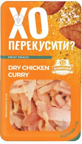 Снеки Бащинський Dry chicken curry 50 г - фото 1