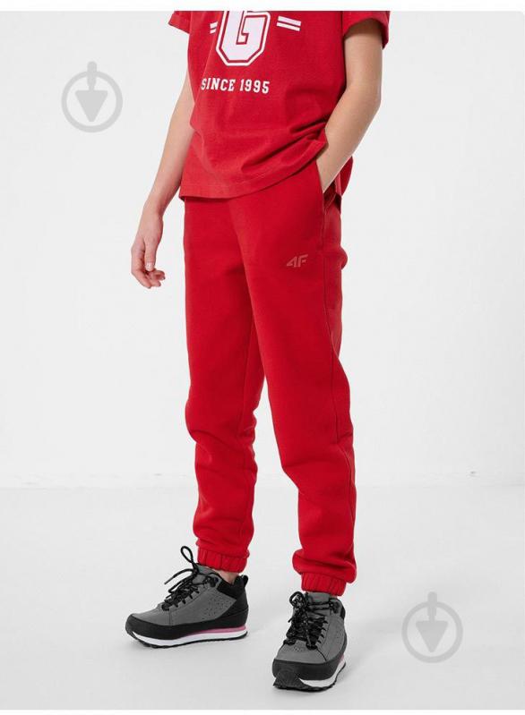 Штани 4F TROUSERS JSPDD002 HJZ22-JSPDD002-62S р. 164 червоний - фото 1