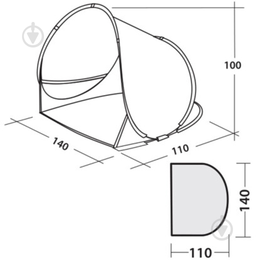 Палатка пляжная Easy Camp OCEAN 50 OCEAN BLUE 120299 - фото 2
