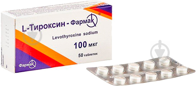 L-тироксин-Фармак №50 (25х2) таблетки 100 мкг - фото 1