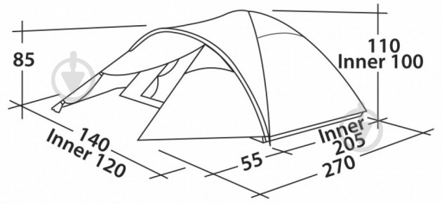 Палатка туристическая Easy Camp Quasar 200 Teal Green 120360 - фото 2 Палатка туристическая Easy Camp Quasar 200 Teal Green 120360 - фото 2