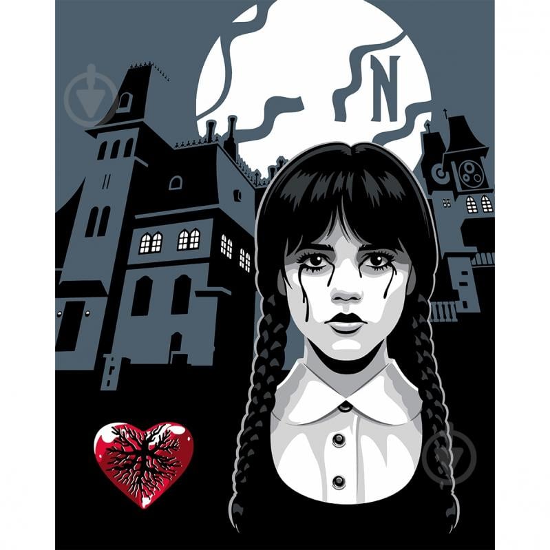 Картина за номерами Wednesday Nevermore Academy 40x50 см Santi - фото 1 Картина за номерами Wednesday Nevermore Academy 40x50 см Santi - фото 1