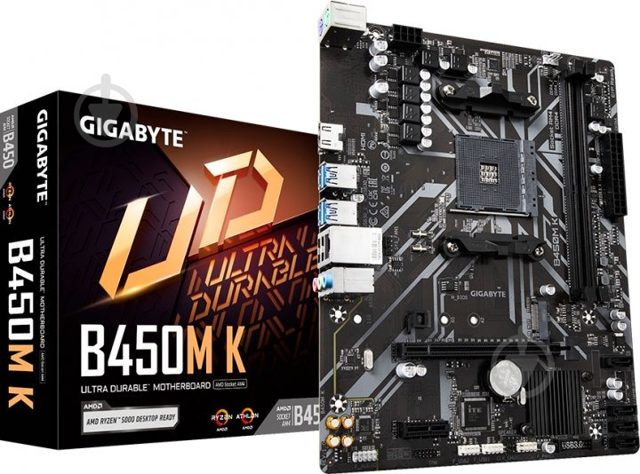 Материнська плата Gigabyte B450M K (Socket AM4, AMD B450, micro ATX) - фото 5