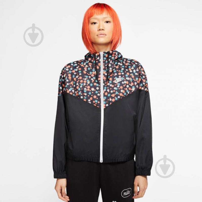 Джемпер Nike W NSW HRTG JKT WVN FLORAL CJ2471-010 р. XL черный - фото 4