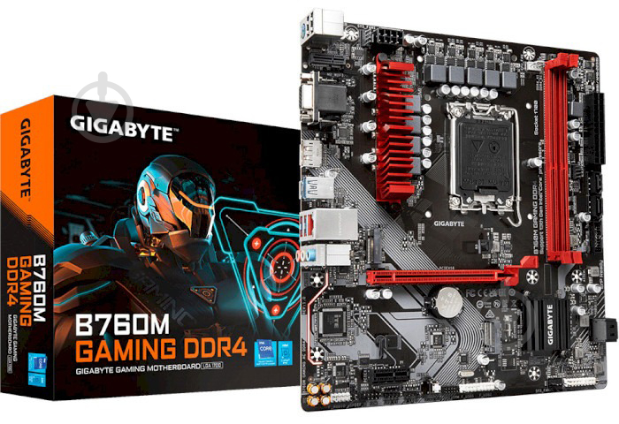 Материнская плата Gigabyte B760M GAMING DDR4 (LGA1700, Intel B760, micro ATX) - фото 1