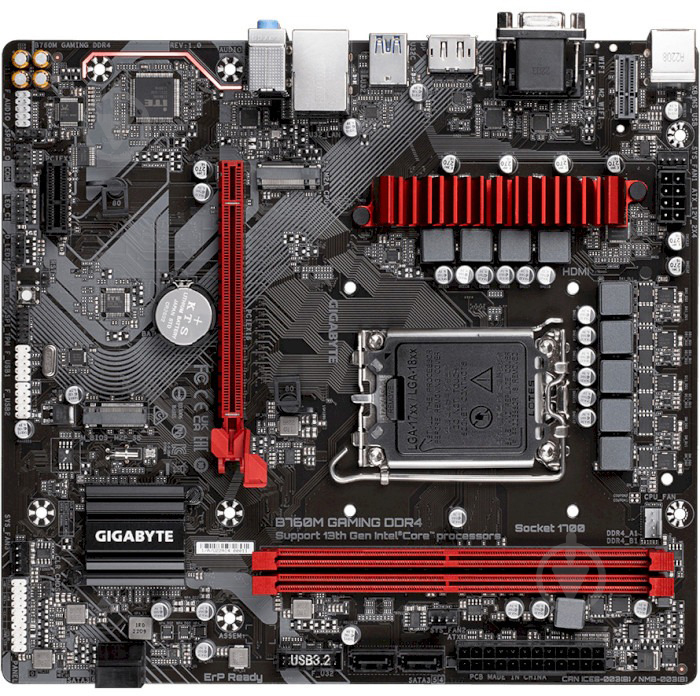 Материнская плата Gigabyte B760M GAMING DDR4 (LGA1700, Intel B760, micro ATX) - фото 2