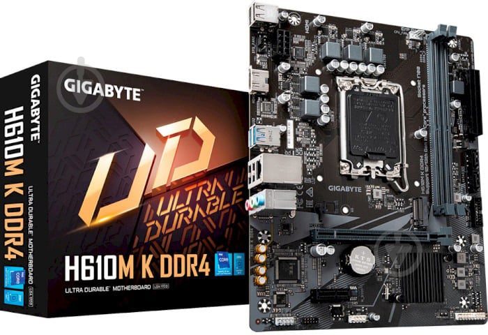 Материнська плата Gigabyte H610M K DDR4 (Socket 1700, Intel H610, micro ATX) - фото 1