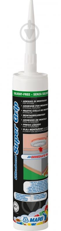 Клей-герметик Mapei Ultrabond Super Grip 310 мл белый - фото 1