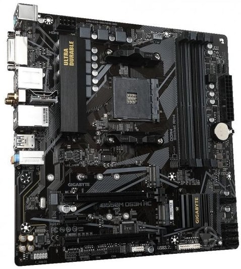 Материнская плата Gigabyte B550M DS3H AC (Socket AM4, AMD B550, micro ATX) - фото 3