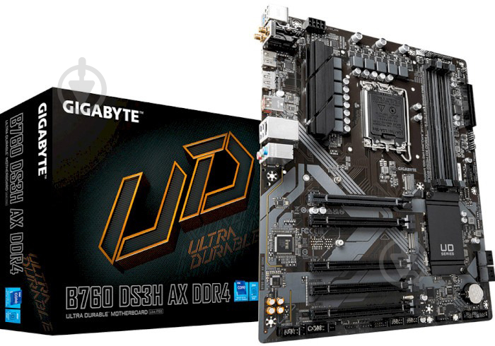 Материнська плата Gigabyte B760 DS3H AX DDR4 (Socket 1700, Intel B760, ATX) - фото 1