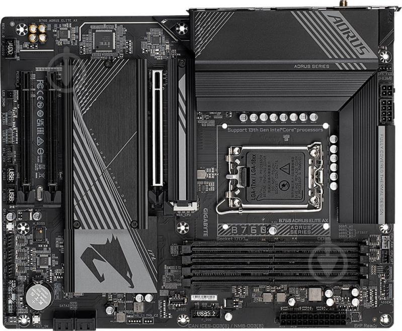 Материнская плата Gigabyte B760 AORUS ELITE (Socket 1700, Intel B760, ATX) - фото 4