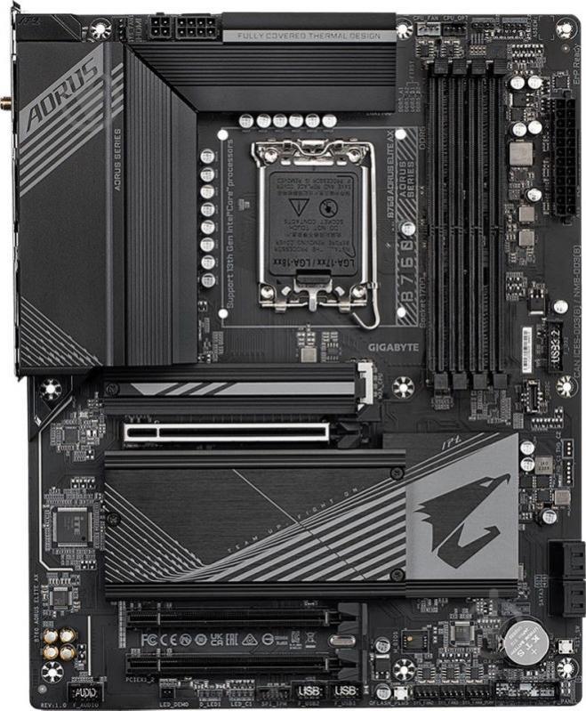 Материнская плата Gigabyte B760 AORUS ELITE (Socket 1700, Intel B760, ATX) - фото 1