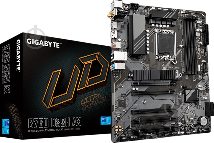 Материнська плата Gigabyte B760_DS3H_AX (Socket 1700, Intel B760, ATX) - фото 1