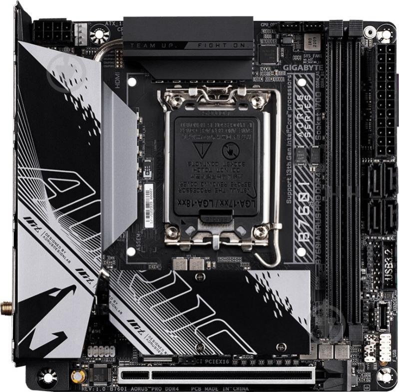 Материнская плата Gigabyte B760I AORUS PRO DDR4 (Socket 1700, Intel B760, mini ITX) - фото 2