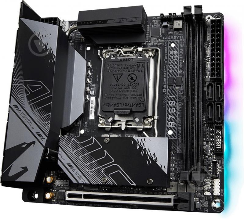 Материнская плата Gigabyte B760I AORUS PRO DDR4 (Socket 1700, Intel B760, mini ITX) - фото 3