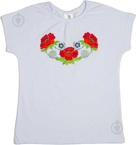 Вишиванка для дівчаток Luna Kids Маки р.116 білий - фото 1