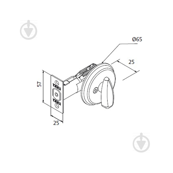 Защелка дверная TESA Deadlock 514 60/70 ESTE (до 47 мм) CM матовый хром - фото 5