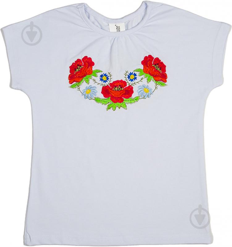 Вишиванка для дівчаток Luna Kids Маки р.134 білий - фото 1