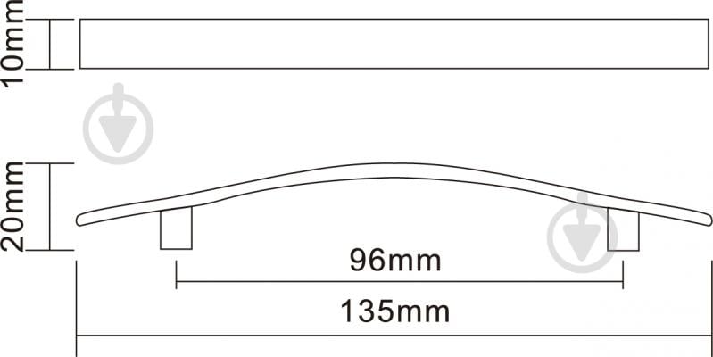 Мебельная ручка скоба DC DN 06 G2 96 мм хром - фото 2 Мебельная ручка скоба DC DN 06 G2 96 мм хром - фото 2