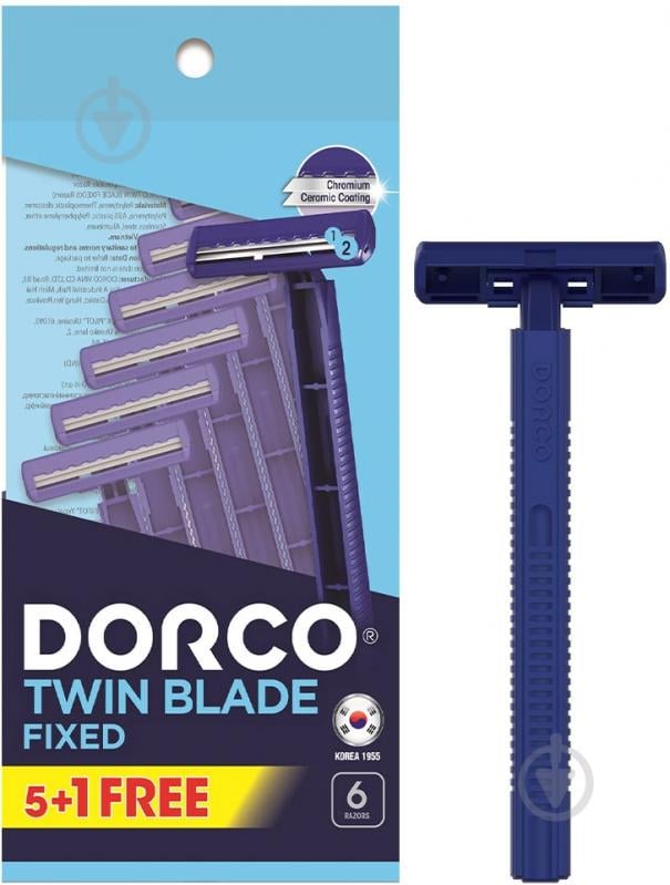 Одноразова бритва Dorco Twin Blade Twin Blade 6 шт. - фото 1 Одноразова бритва Dorco Twin Blade Twin Blade 6 шт. - фото 1