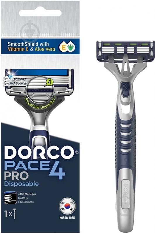 Одноразовая бритва Dorco PACE4 PACE4 Pro flow-pack 1 шт. - фото 1