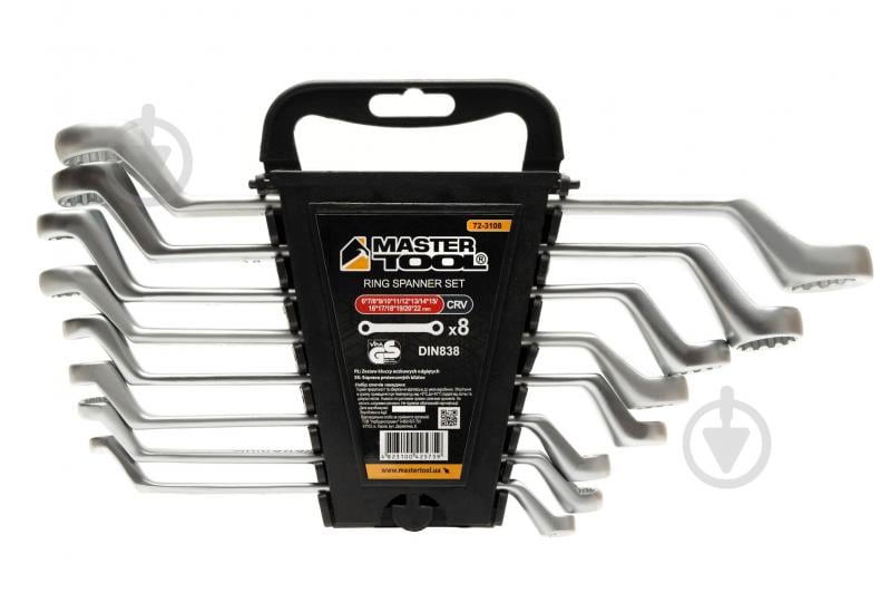 Набір ключів накидних MasterTool 8 шт. 72-3108 - фото 1