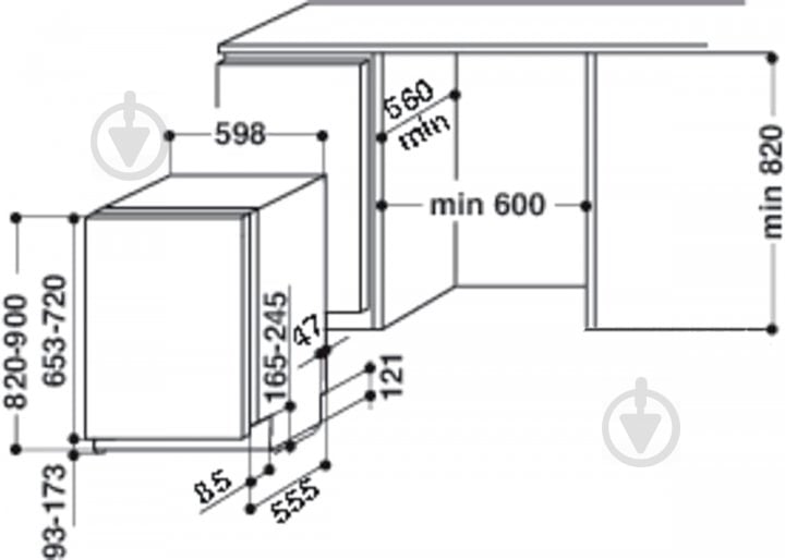 Вбудовувана посудомийна машина Whirlpool WI 3010 - фото 6