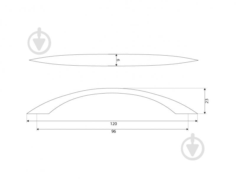 Мебельная ручка скоба DC DS 26 G2 96 мм хром - фото 2