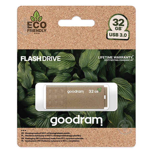 Флешпам'ять USB Goodram UME3 ECO Friendly Retail 32 ГБ USB 3.0 (UME3-0320EFR11) - фото 3