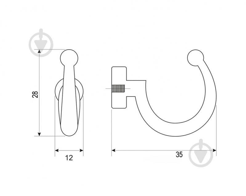 Крючок мебельный DC DW 11 G5 никель матовый - фото 5