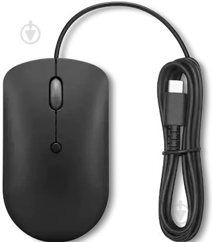 Миша Lenovo 400 USB-C Wired Compact Mouse black (GY51D20875) - фото 6