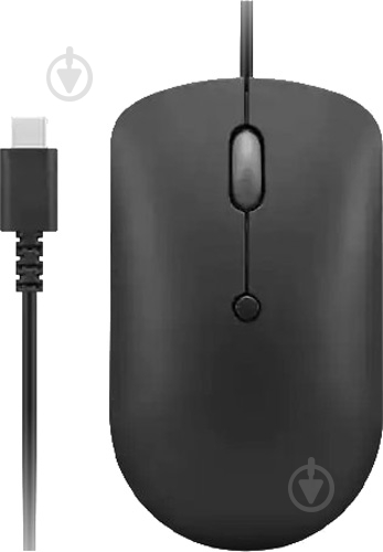 Миша Lenovo 400 USB-C Wired Compact Mouse black (GY51D20875) - фото 2