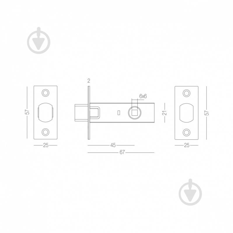 Защіпка дверна MVM WC-100 AB стара бронза - фото 3