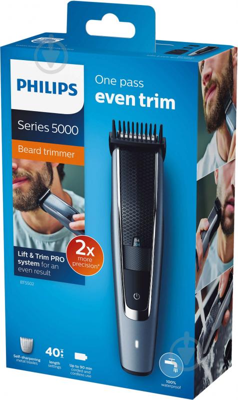 ВИТРИНА! Триммер Philips Beardtrimmer series 5000 BT5502/15 - фото 14