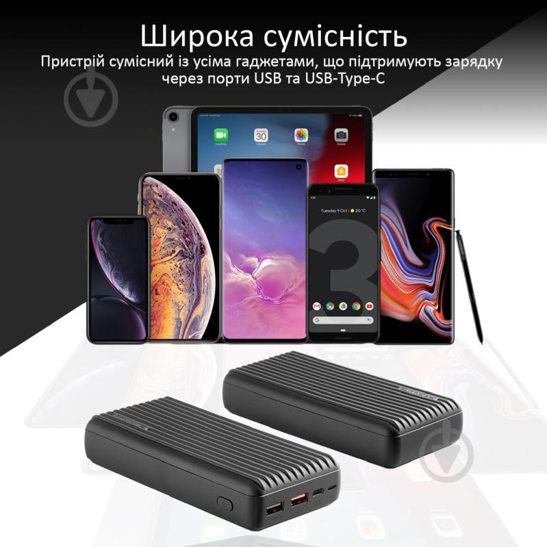 Повербанк Promate 30000 mAh (titan-30.black) - фото 8