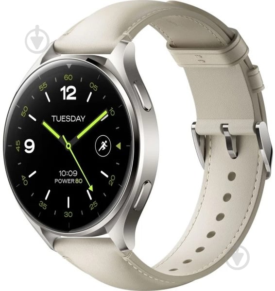 Смарт-годинник Xiaomi Watch 2 Titan BHR9306GL Gray Case Leather Strap white (1093970) - фото 5