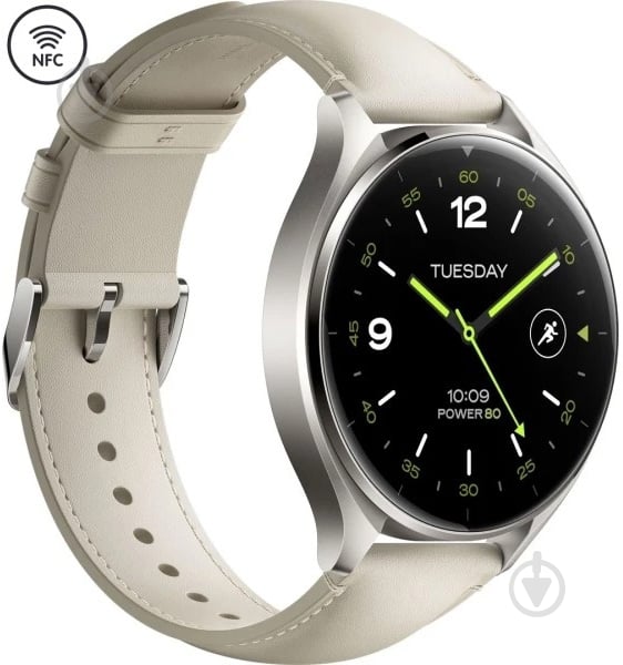 Смарт-годинник Xiaomi Watch 2 Titan BHR9306GL Gray Case Leather Strap white (1093970) - фото 6