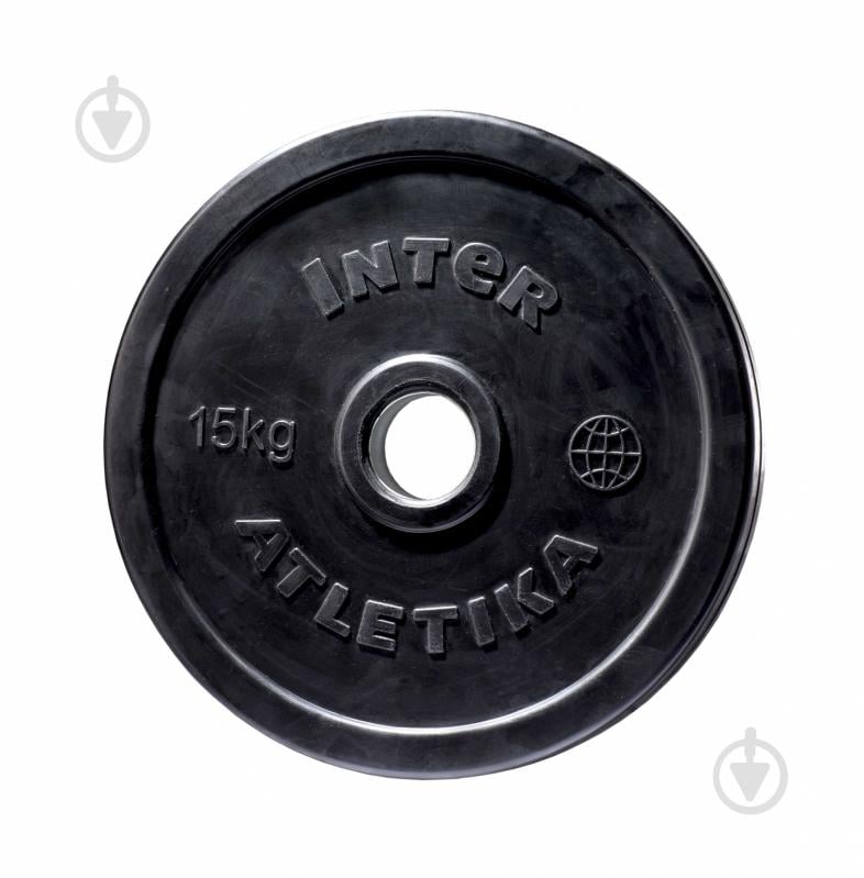 Диск InterAtletika LCA026-M обрезиненный 15 кг 80814482 - фото 1