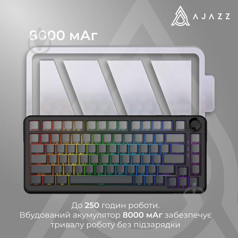 Клавиатура игровая Ajazz (AK820-MAX-WB-S-G) MAX PLUS White Birch Switch Black Gradient - фото 10