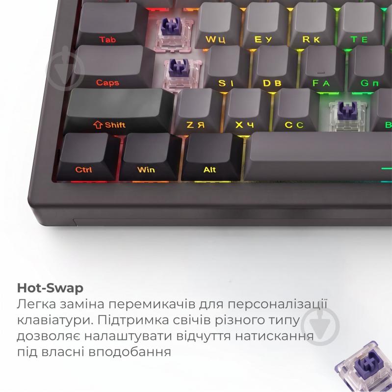 Клавиатура игровая Ajazz (AK820-MAX-WB-S-G) MAX PLUS White Birch Switch Black Gradient - фото 13