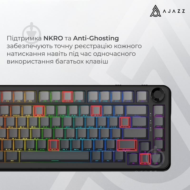 Клавиатура игровая Ajazz (AK820-MAX-WB-S-G) MAX PLUS White Birch Switch Black Gradient - фото 15