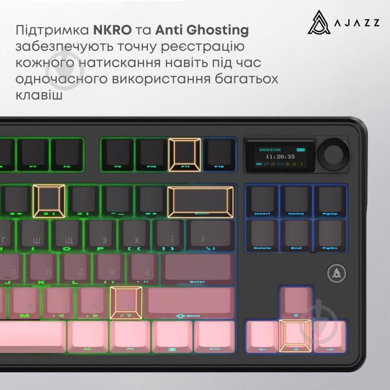 Клавиатура игровая Ajazz (MK87-P-S-P) MK87 Pitaya Switch - фото 17