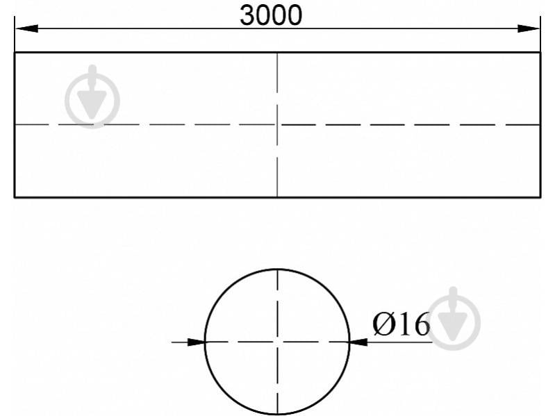 Труба для рейлинга DC d16x1x3000 мм хром - фото 2