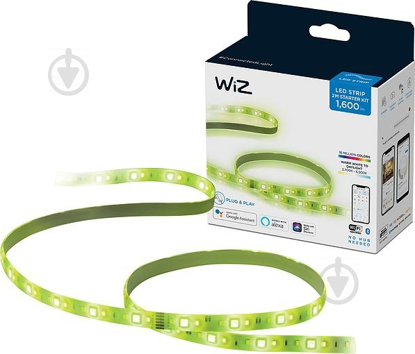 Умная светодиодная лента WIZ LEDStrip (1600Lm) 2700-6500K 2 метра Wi-Fi 20 Вт IP20 разноцветный (RGB) 929002524801 - фото 2