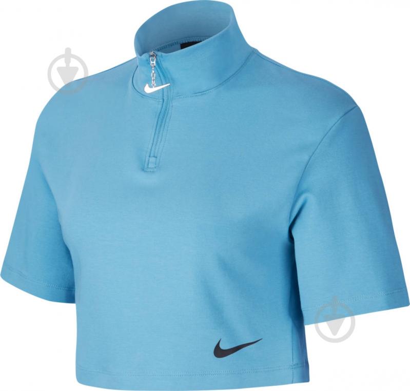 Футболка Nike W NSW SWSH TOP SS MOCK CJ3799-424 р.XS черный - фото 1 Футболка Nike W NSW SWSH TOP SS MOCK CJ3799-424 р.XS черный - фото 1