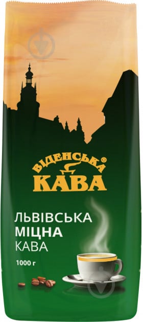 Кава в зернах Віденська кава Львівська міцна 1000 г - фото 1