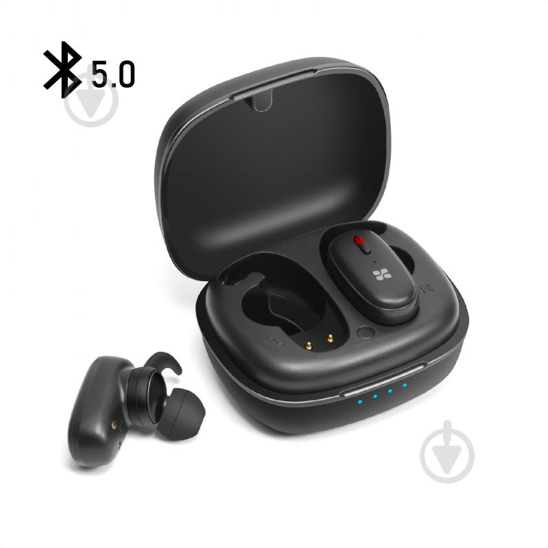 Наушники Promate TrueBlue-3 Bluetooth 5 black (trueblue-3.black) - фото 1