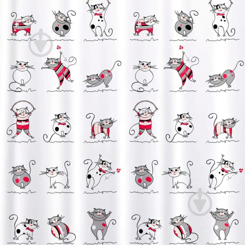 Шторка для ванны Tatkraft Funny Cats - фото 2